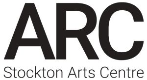 The word ARC in black capital letters against white. Underneath the words Stockton Arts Centre.