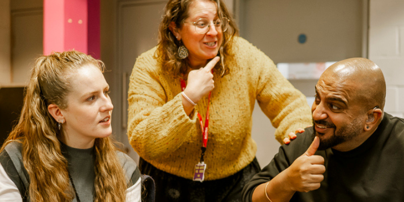Rinkoo Barbaga, Zoë McWhinney and Mary-Jayne Russell de Clifford at the VX Lab.